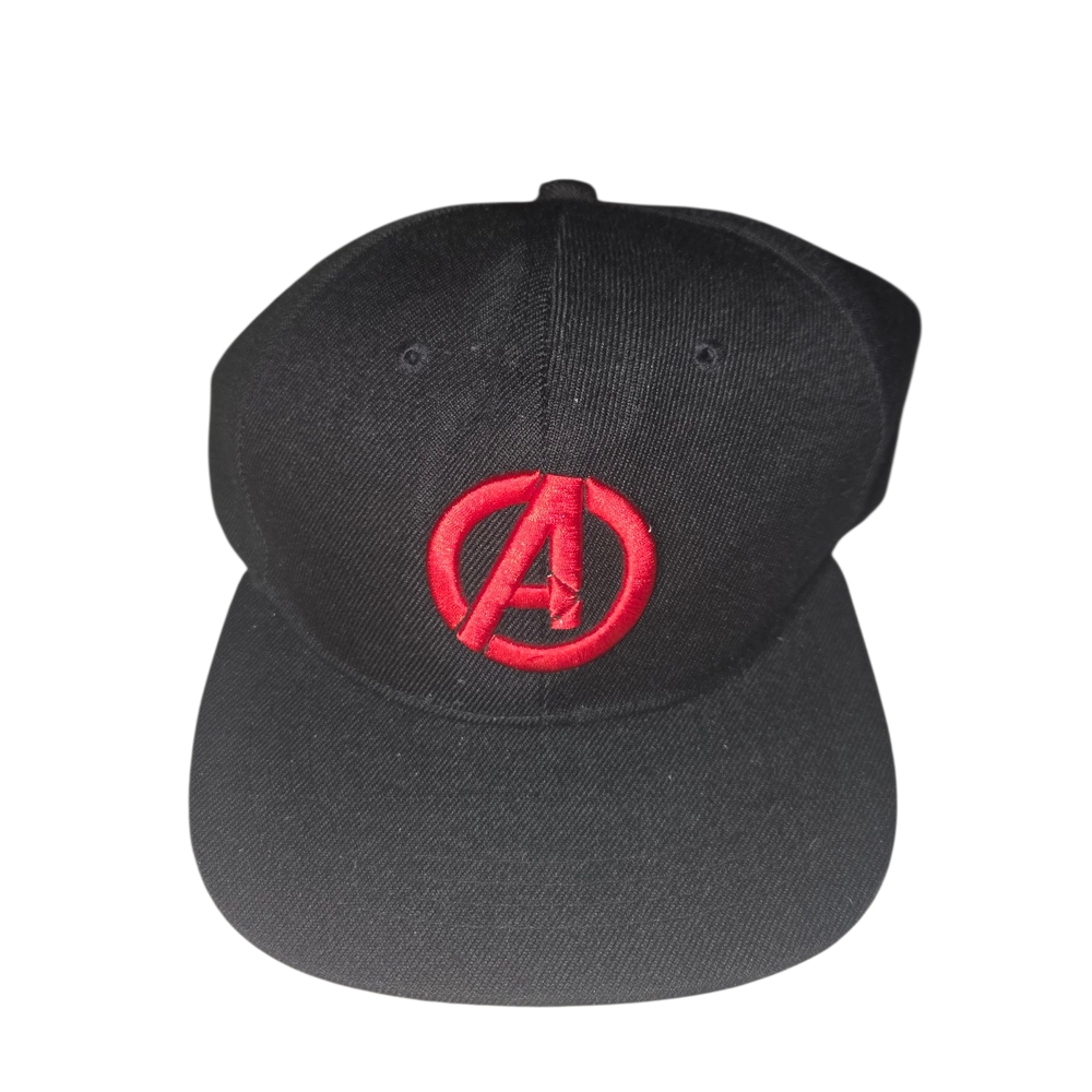 Black Avengers Cap with Red Logo‎